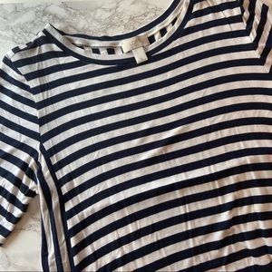 ⚡FLASH SALE⚡Loft Navy Striped Short Sleeve Dress